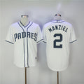 Custom Fan-Made Johnny Manziel San Diego Padres #2 White Baseball Jersey