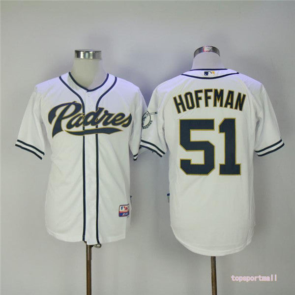 Custom Fan-Made Trevor Hoffman San Diego Padres #51 White Baseball Jersey