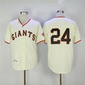Custom Fan-Made Willie Mays San Francisco Giants #24 Throwback Baseball Jersey