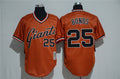 Custom Fan-Made Barry Bonds San Francisco Giants #25 Orange Baseball Jersey