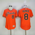 Custom Fan-Made Hunter Pence San Francisco Giants #8 Orange Baseball Jersey