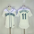 Custom Fan-Made Edgar Martinez Seattle Mariners #11 White Baseball Jersey