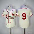 Custom Fan-Made Enos Slaughter St. Louis Cardinals #9 1946 Throwback Baseball Jersey
