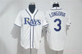Custom Fan-Made Evan Longoria Tampa Bay Rays #3 White Baseball Jersey