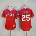Custom Fan-Made Jonathan Lucroy Texas Rangers #25 Red Baseball Jersey