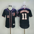 Custom Fan-Made Ryan Zimmerman Washington Nationals #11 Blue Baseball Jersey