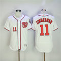 Custom Fan-Made Ryan Zimmerman Washington Nationals #11 White Baseball Jersey