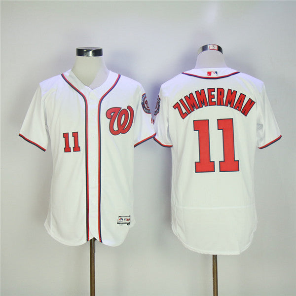 Custom Fan-Made Ryan Zimmerman Washington Nationals #11 White Baseball Jersey