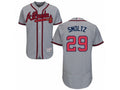 Custom Fan-Made John Smoltz Atlanta Braves #29 Grey Baseball Jersey