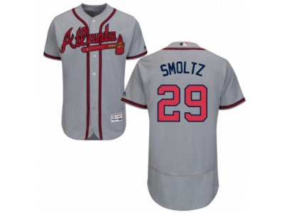 Custom Fan-Made John Smoltz Atlanta Braves #29 Grey Baseball Jersey