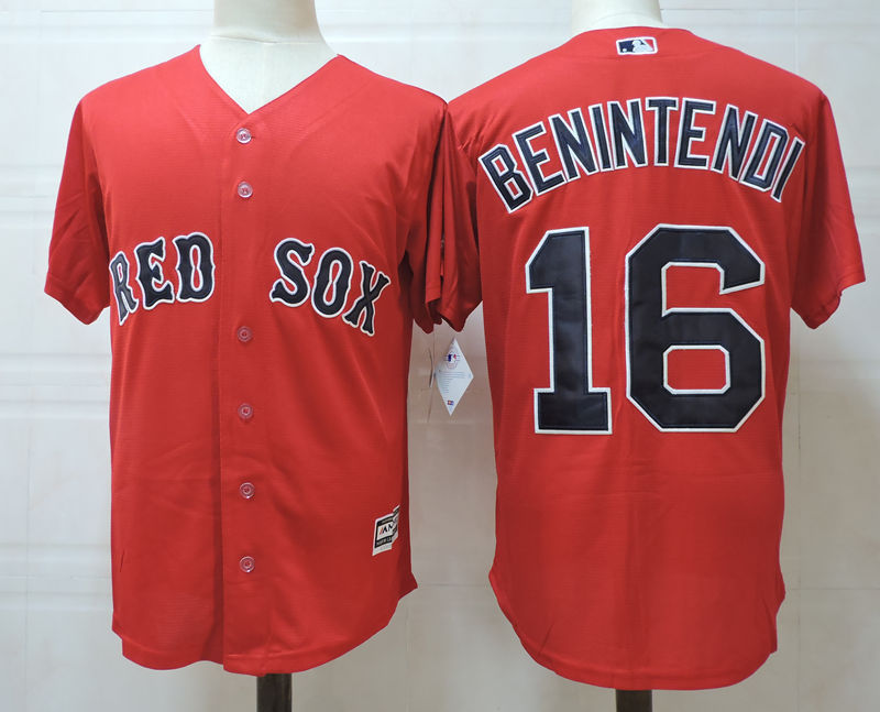 Custom Fan-Made Andrew Benintendi Boston Red Sox #16 Red Baseball Jersey