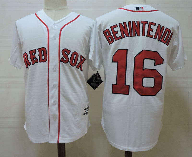 Custom Fan-Made Andrew Benintendi Boston Red Sox #16 Red Baseball Jersey