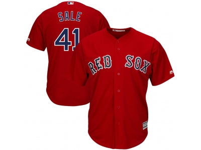 Custom Fan-Made Chris Sale Boston Red Sox #41 Red Baseball Jersey