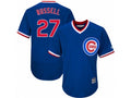 Custom Fan-Made Addison Russell Cooperstown Chicago Cubs #27 Blue Baseball Jersey