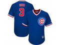 Custom Fan-Made David Ross Cooperstown Chicago Cubs #3 Blue Baseball Jersey