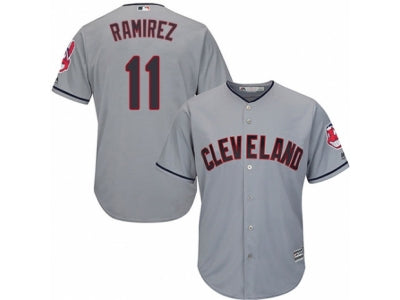 Custom Fan-Made Jose Ramirez Cleveland Guardians #11 Grey Baseball Jersey