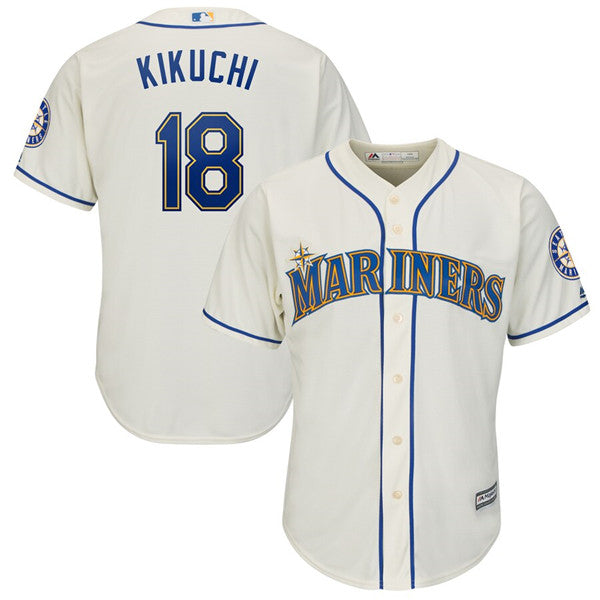 Custom Fan-Made Yusei Kikuchi Seattle Mariners #18 Baseball Jersey