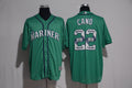 Custom Fan-Made Robinson Cano Print Seattle Mariners #22 Green Baseball Jersey