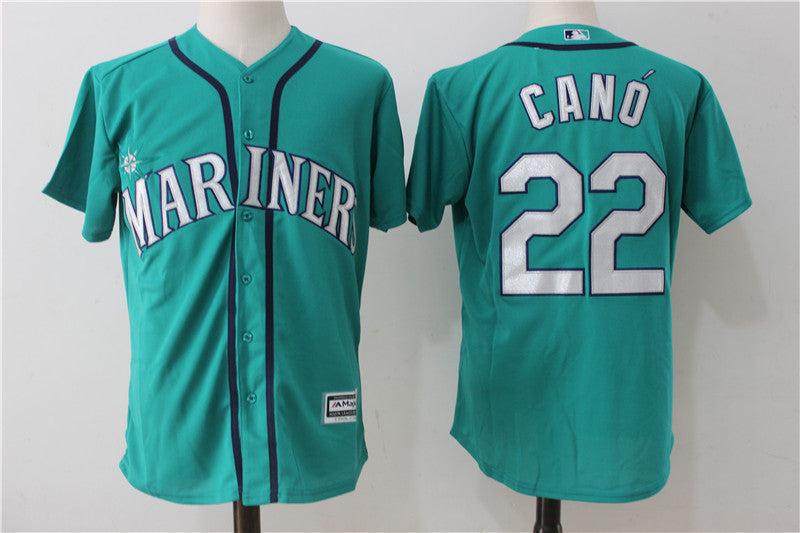 Custom Fan-Made Robinson Cano Northwest Seattle Mariners #22 Green Baseball Jersey