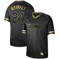 Custom Fan-Made Ken Griffey Jr Seattle Mariners #24 Black Baseball Jersey