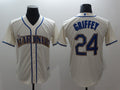 Custom Fan-Made Ken Griffey Jr Seattle Mariners #24 Baseball Jersey