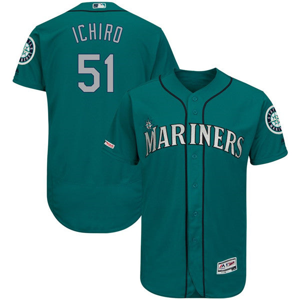 Custom Fan-Made Ichiro Suzuki Seattle Mariners #51 Baseball Jersey