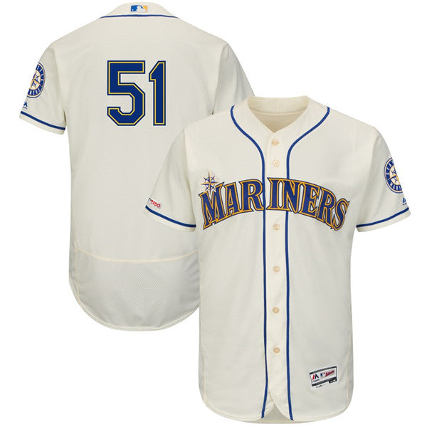 Custom Fan-Made Ichiro Suzuki Seattle Mariners #51 Baseball Jersey