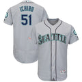 Custom Fan-Made Ichiro Suzuki Seattle Mariners #51 Grey Baseball Jersey
