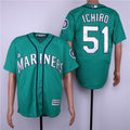 Custom Fan-Made Ichiro Suzuki Seattle Mariners #51 Green Baseball Jersey