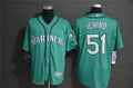 Custom Fan-Made Ichiro Suzuki Seattle Mariners #51 Green Baseball Jersey
