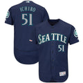 Custom Fan-Made Ichiro Suzuki Seattle Mariners #51 Navy Baseball Jersey