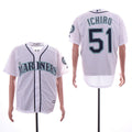 Custom Fan-Made Ichiro Suzuki Seattle Mariners #51 White Baseball Jersey