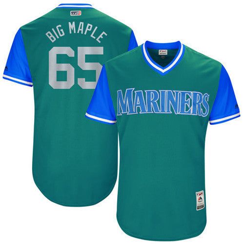 Custom Fan-Made James Paxton Maple Seattle Mariners #65 2017 Baseball Jersey