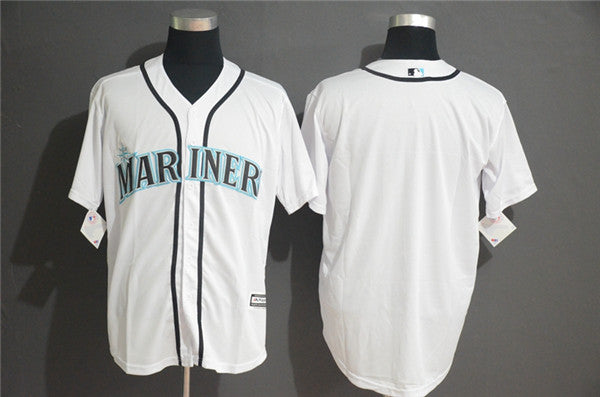 Custom Fan-Made White Seattle Mariners Baseball Jersey Seattle Mariners White Baseball Jersey