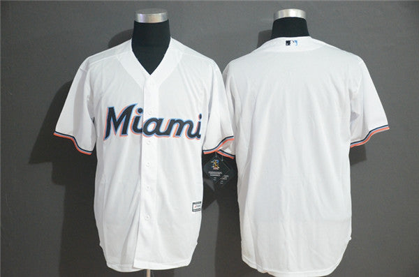 Custom Fan-Made White Miami Marlins Baseball Jersey Miami Marlins White Baseball Jersey