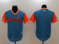 Custom Fan-Made Light Blue 2018 Miami Marlins Baseball Jersey Miami Marlins Blue 2018 Baseball Jersey