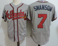 Custom Fan-Made Dansby Swanson Atlanta Braves #7 Grey Baseball Jersey