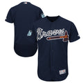 Custom Fan-Made Spring Training Navy 2017 Atlanta Braves Baseball Jersey Atlanta Braves Navy 2017 Baseball Jersey