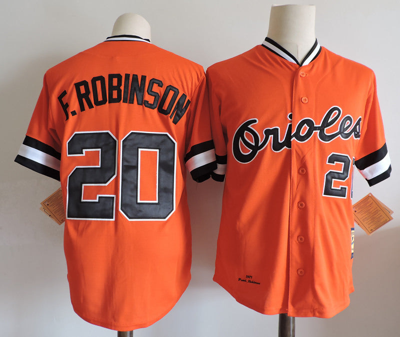 Custom Fan-Made Robinson Orange Throwback Baltimore Orioles Baseball Jersey Baltimore Orioles Orange Throwback Baseball Jersey