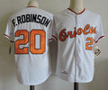 Custom Fan-Made Robinson White Throwback Baltimore Orioles Baseball Jersey Baltimore Orioles White Throwback Baseball Jersey