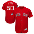 Custom Fan-Made Mookie Betts Spring Training Scarlet 2017 Boston Red Sox Baseball Jersey Boston Red Sox Red 2017 Baseball Jersey