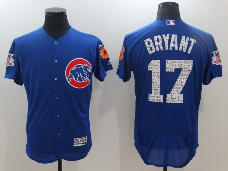 Custom Fan-Made Kris Bryant Spring Training Royal 2017 Chicago Cubs Baseball Jersey Chicago Cubs 2017 Baseball Jersey