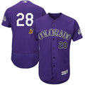 Custom Fan-Made Nolan Arenado Spring Training Purple 2017 Colorado Rockies Baseball Jersey Colorado Rockies Purple 2017 Baseball Jersey
