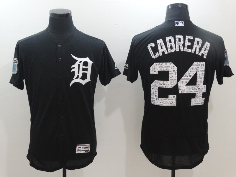 Custom Fan-Made Miguel Cabrera Spring Training Navy 2017 Detroit Tigers Baseball Jersey Detroit Tigers Navy 2017 Baseball Jersey