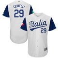 Custom Fan-Made Men Italy Francisco Cervelli Style #29 White 2017 Baseball Jersey