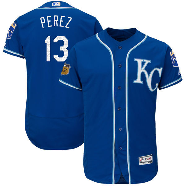 Custom Fan-Made Salvador Perez Spring Training Royal 2017 Kansas City Royals Baseball Jersey Kansas City Royals 2017 Baseball Jersey