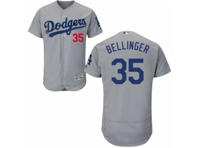 Custom Fan-Made Cody Bellinger Los Angeles Dodgers #35 Grey Baseball Jersey
