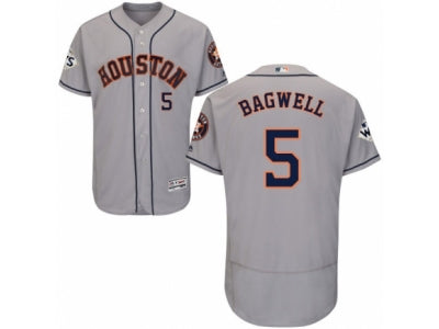 Custom Fan-Made Jeff Bagwell Bound Houston Astros #5 Grey 2017 Baseball Jersey