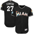 Custom Fan-Made Giancarlo Stanton Spring Training Black 2017 Miami Marlins Baseball Jersey Miami Marlins Black 2017 Baseball Jersey