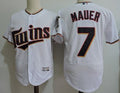 Custom Fan-Made Joe Mauer Minnesota Twins #7 White Baseball Jersey